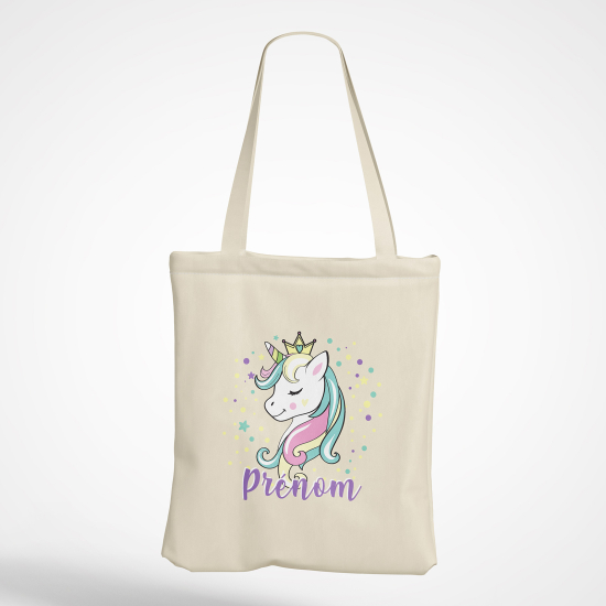 Borsa tote bag personalizzato - Principessa unicorno