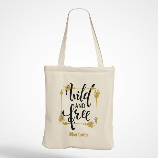 Borsa tote bag personalizzato - Selvaggio e libero
