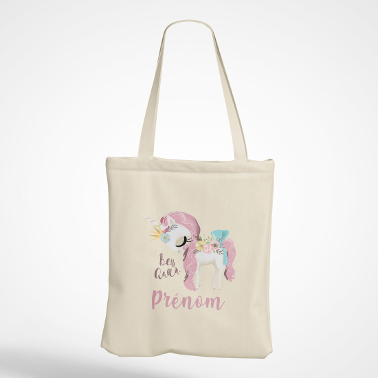 Borsa tote bag personalizzato - Unicorno sia la regina