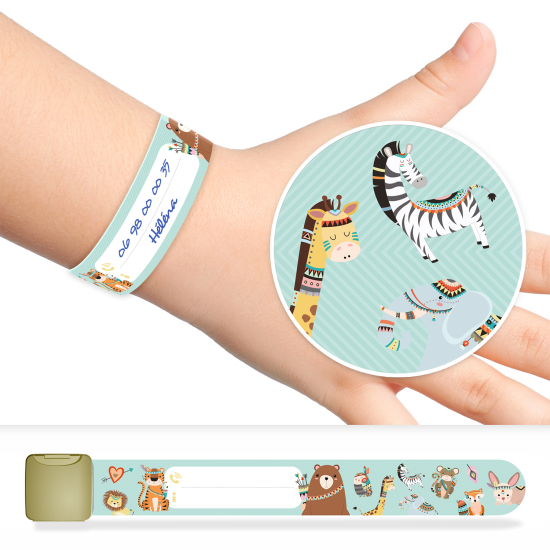 Braccialetto Identificativo Bambini - animali indiani