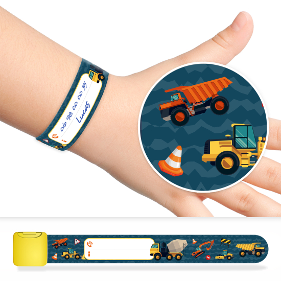 Braccialetto Identificativo Bambini - camion lavori