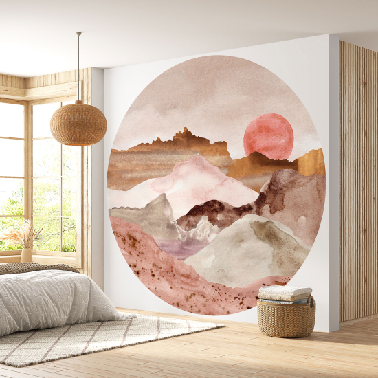 Carta da parati Cerchio / Rotondo - Paesaggio boho