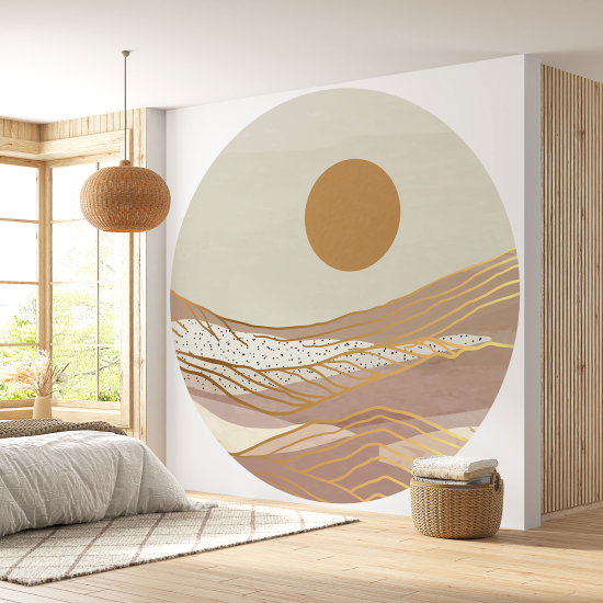 Carta da parati Cerchio / Rotondo - Paesaggio boho