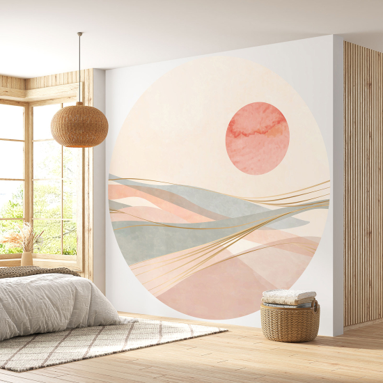 Carta da parati Cerchio / Rotondo - Paesaggio boho