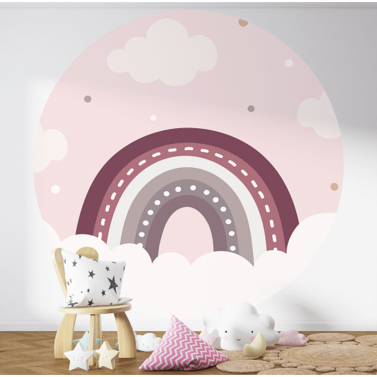 Carta da parati Cerchio / Rotondo per Bambini - Arcobaleno