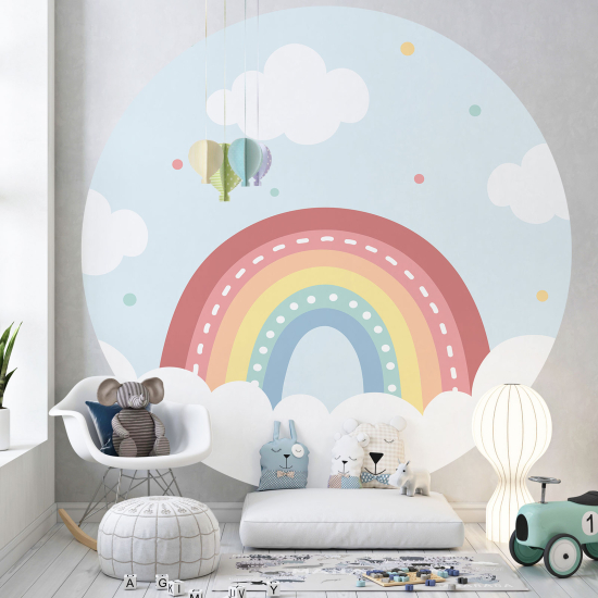 Carta da parati Cerchio / Rotondo per Bambini - Arcobaleno