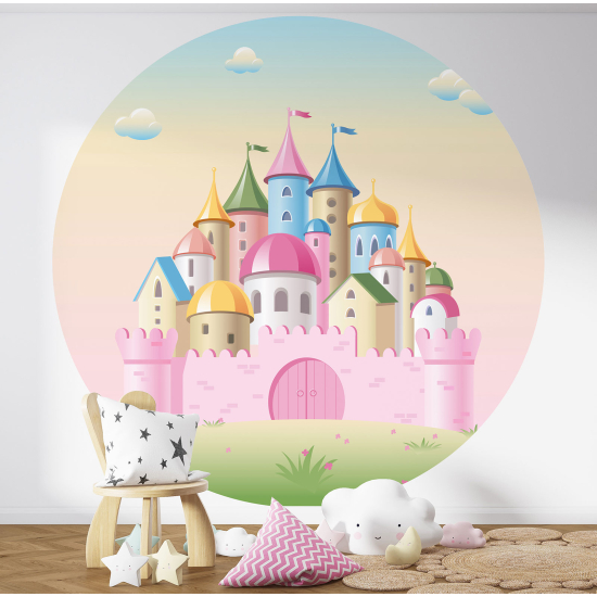 Carta da parati Cerchio / Rotondo per Bambini - Castello