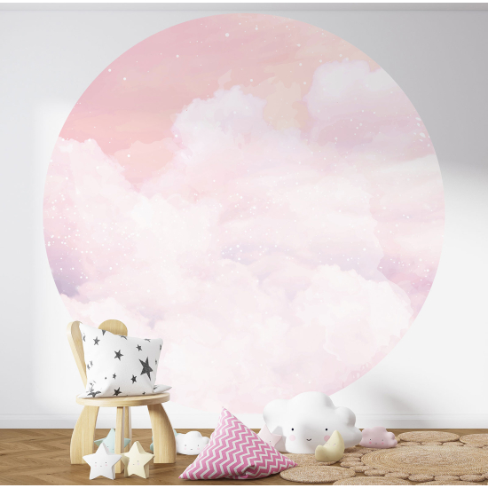 Carta da parati Cerchio / Rotondo per Bambini - Cielo nuvole