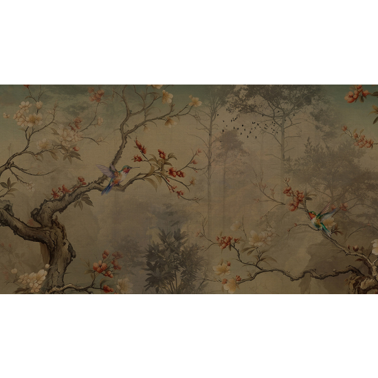 Carta da parati panoramica - Alberi uccello
