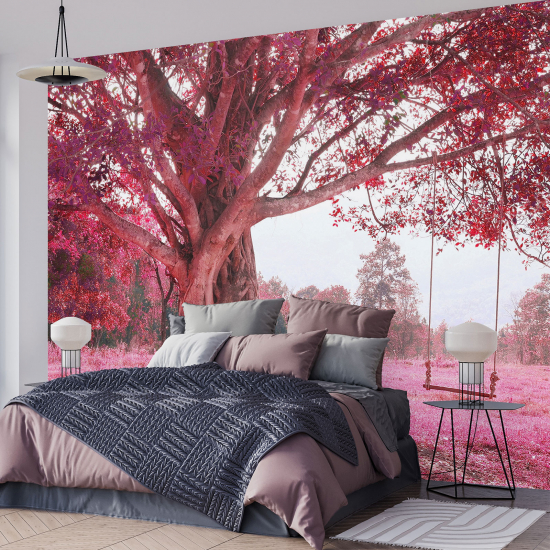 Carta da parati panoramica - Albero foglie rosse