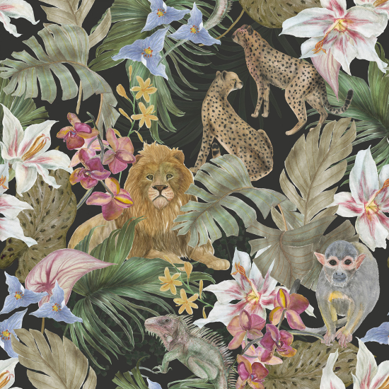 Carta da parati panoramica - Animali della Giungla
