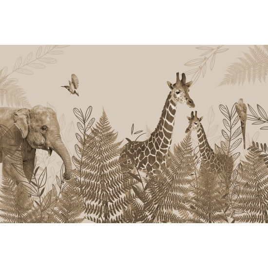Carta da parati panoramica - Animali della Giungla