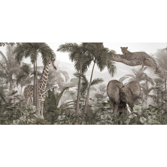 Carta da parati panoramica - Animali della Giungla