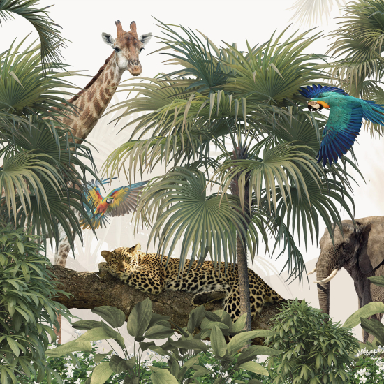 Carta da parati panoramica - Animali della Giungla