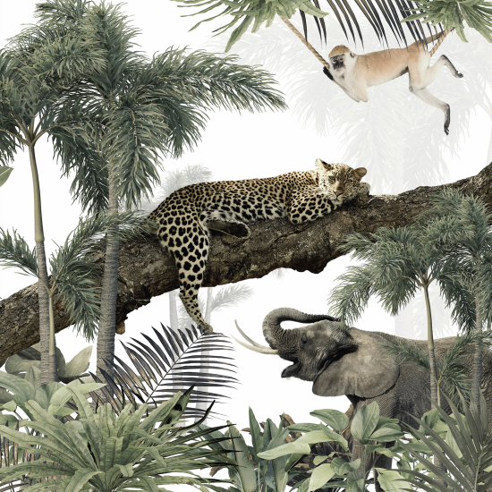 Carta da parati panoramica - Animali della Giungla