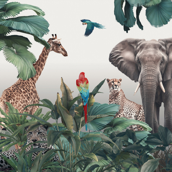 Carta da parati panoramica - Animali della giungla