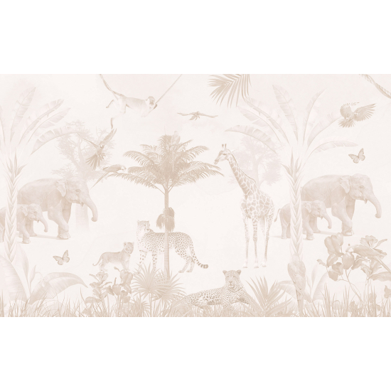 Carta da parati panoramica - Animali della giungla