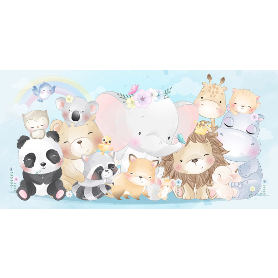 Carta da parati panoramica Bambini - Animali
