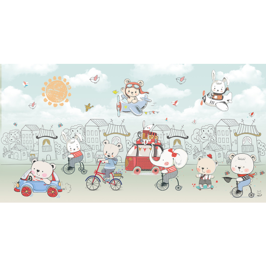 Carta da parati panoramica Bambini - Animali