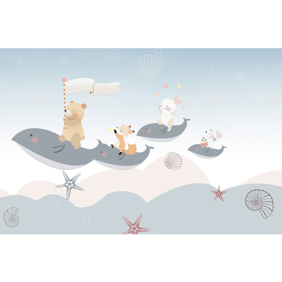 Carta da parati panoramica Bambini - Animali