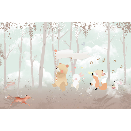 Carta da parati panoramica Bambini - Animali