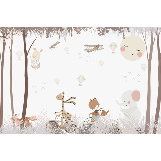 Carta da parati panoramica Bambini - Animali