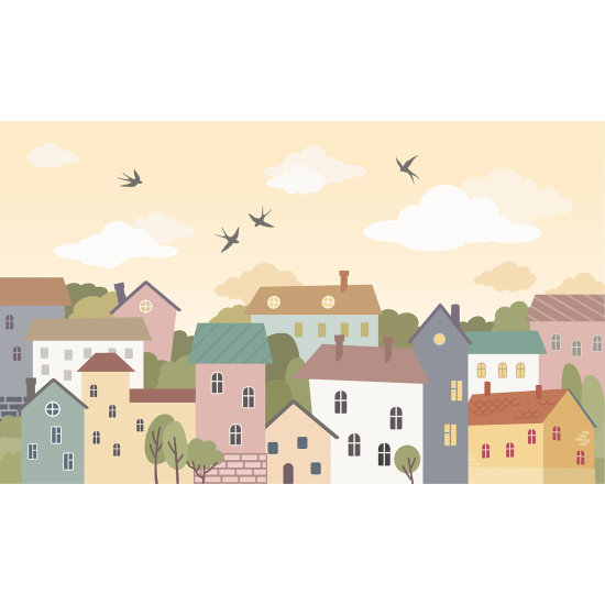 Carta da parati panoramica Bambini - Città