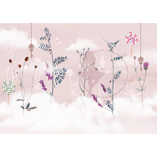 Carta da parati panoramica Bambini - Fata Fiori