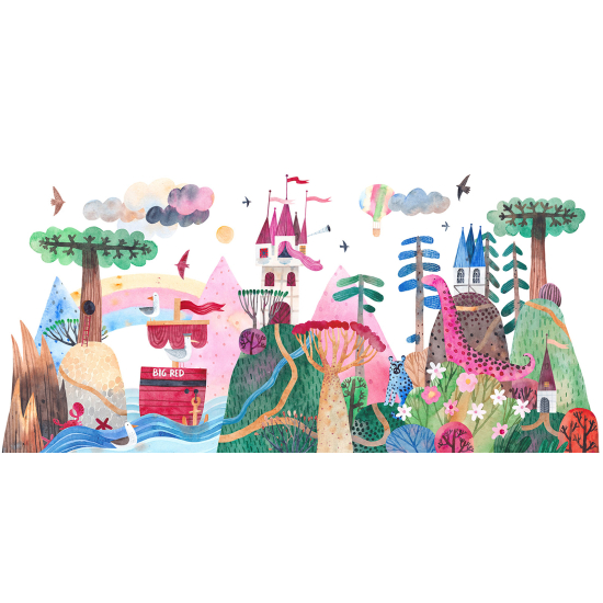 Carta da parati panoramica Bambini - Mare Barca