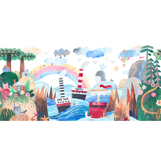 Carta da parati panoramica Bambini - Mare Barche