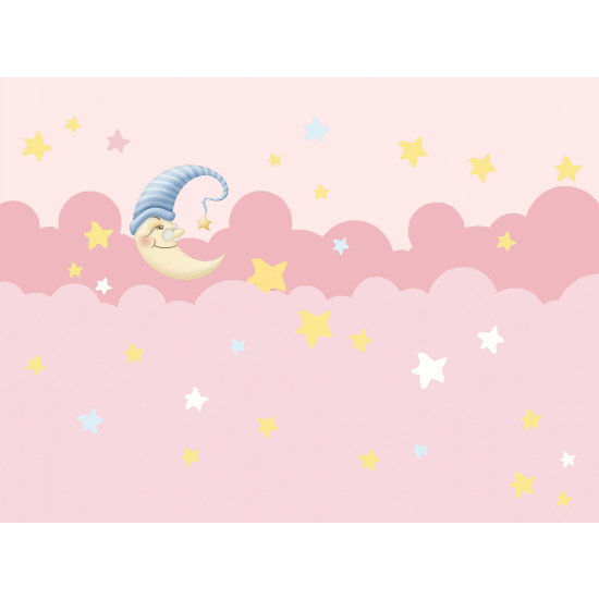 Carta da parati panoramica Bambini - Stelle Luna