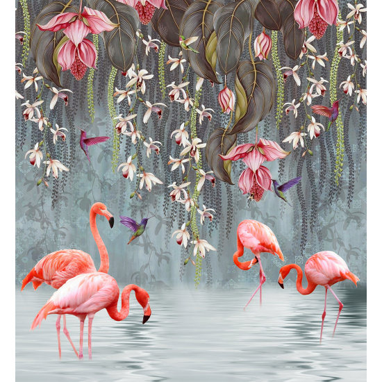Carta da parati panoramica - Fenicotteri Rosa