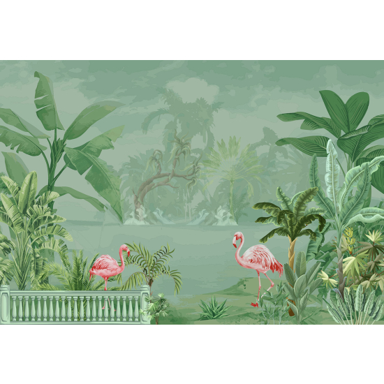 Carta da parati panoramica - Fenicotteri Rosa
