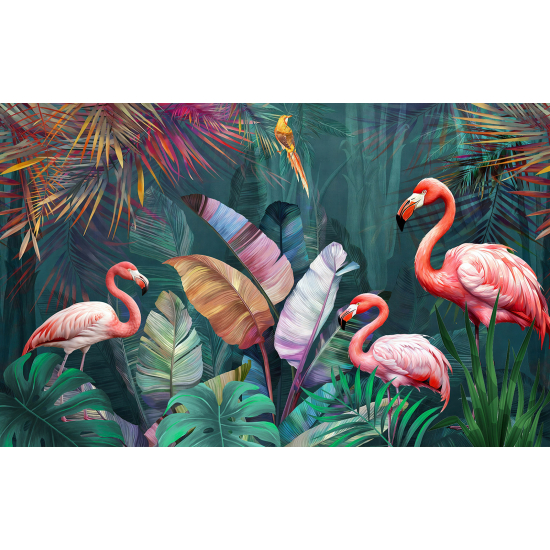 Carta da parati panoramica - Fenicotteri Rosa