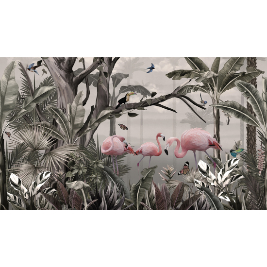 Carta da parati panoramica - Fenicotteri Rosa