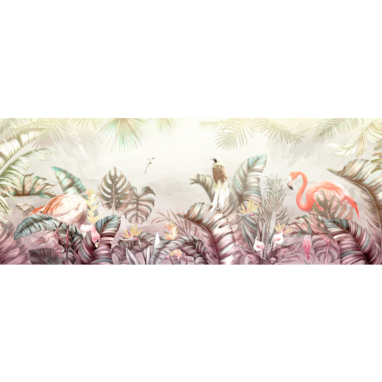 Carta da parati panoramica - Fenicotteri Rosa Tropicali