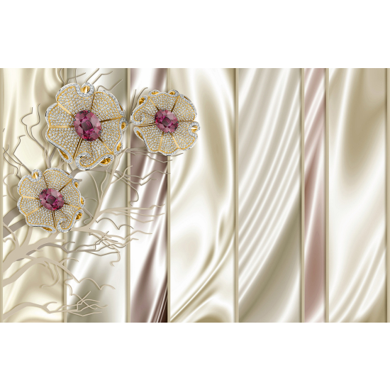 Carta da parati panoramica - Fiori 3D