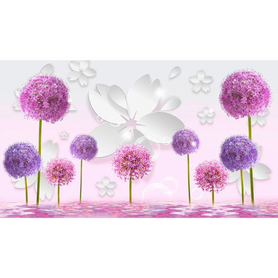 Carta da parati panoramica - Fiori 3D