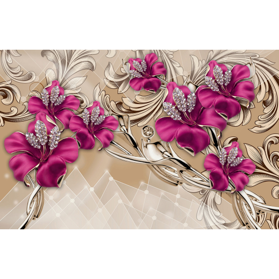 Carta da parati panoramica - Fiori 3D