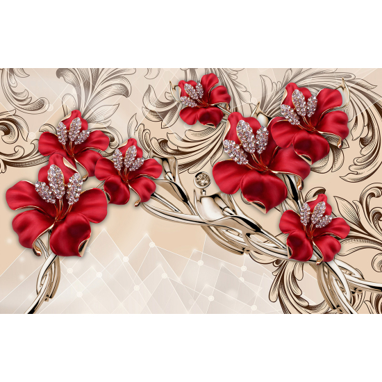 Carta da parati panoramica - Fiori 3D