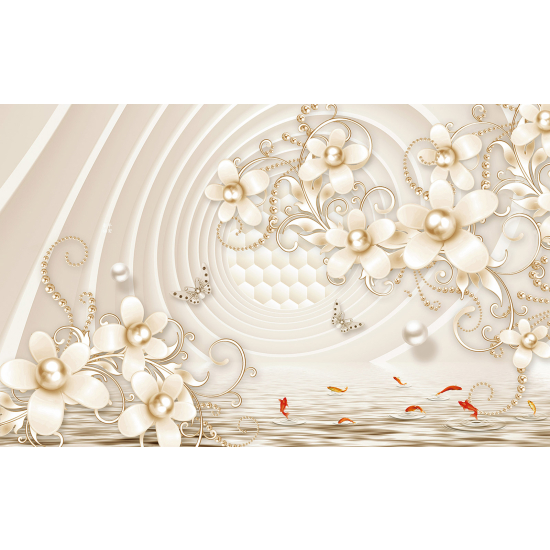Carta da parati panoramica - Fiori 3D