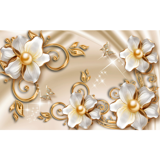 Carta da parati panoramica - Fiori 3D
