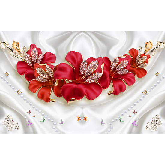Carta da parati panoramica - Fiori 3D