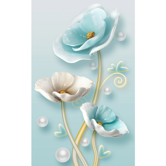 Carta da parati panoramica - Fiori 3D