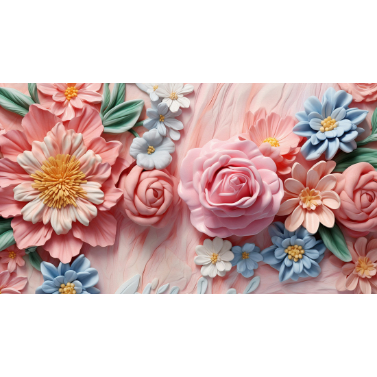 Carta da parati panoramica - Fiori 3D