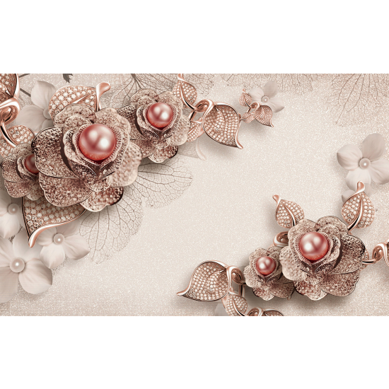 Carta da parati panoramica - Fiori 3D
