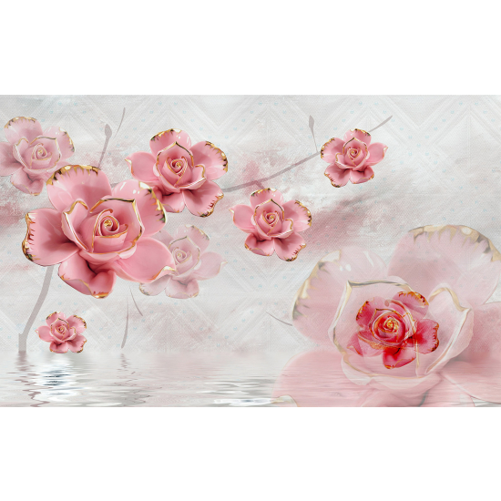 Carta da parati panoramica - Fiori 3D
