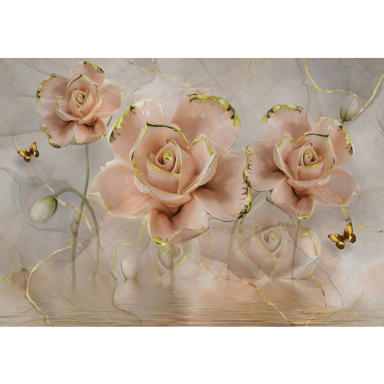 Carta da parati panoramica - Fiori 3D