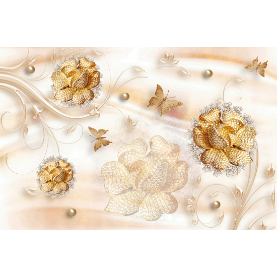 Carta da parati panoramica - Fiori 3D