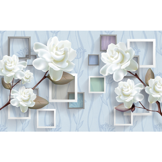 Carta da parati panoramica - Fiori 3D